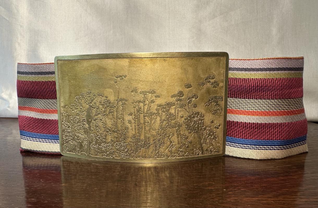 Croquet Border Brass Belt, Wearable Art
